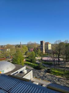 a view of a park from the roof of a building at Residenza 402 in Ivrea