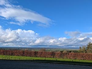 a view of the countryside from a road at The Unplugged Snug in Kilkenny