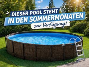 a sign that reads disaster pool sight in denemenemenururururur at Haus der alten Bäume - Retreathaus Hillesheim in Hillesheim