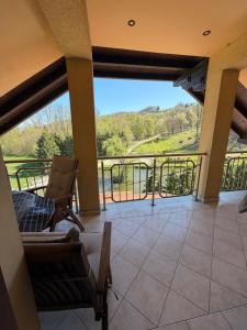 a view from the balcony of a house at Apartments Šoić in Samobor