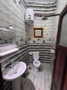 a bathroom with a toilet and a sink at Al-Manara Hostel Siwa Oasis 2 in Siwa