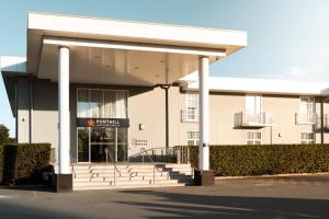 a building with stairs in front of a building at Punthill Narrabundah in Canberra