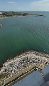 an aerial view of a body of water at Delft Apartement in Tanjungbunga