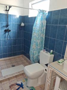 a bathroom being remodeled with a toilet and a shower at studio maryphil in Saint-Martin +51 photos