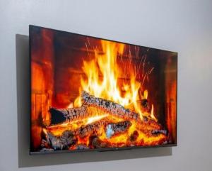 a picture of a fire in a fireplace at Esidai Sidai in Narok +2 photos