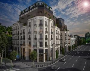 a rendering of a white building on a street at IDEA Collection by GINO Hotels in Tbilisi City