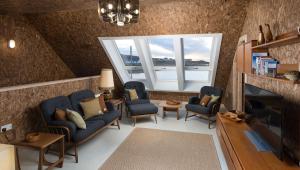 Zona d'estar a Leverburgh Loft