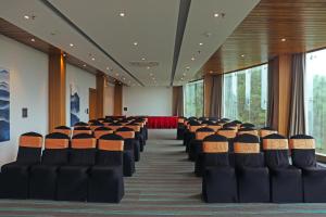 a row of chairs in a conference room at Rosetum Kasauli in Kasauli +95 photos