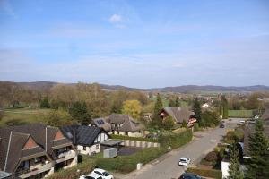 an aerial view of a residential neighborhood with houses at Exklusive Studio-Apartments mit Balkon in Bad Rothenfelde