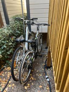 two bikes are parked next to a house at MA105 Le Mazet in Vias