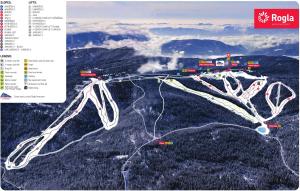 a map of the top of a mountain at Apartma Valerija in Zreče