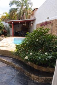 a house with a swimming pool and some plants at Doña Minina in Posadas