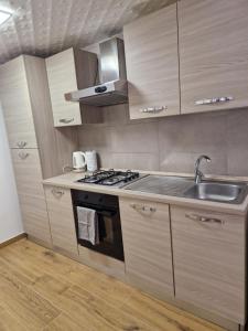 a kitchen with a sink and a stove at VENEZIA Playa in Chioggia +10 photos