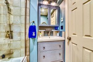 a bathroom with a sink and a shower at Neocolonial Quarters in Vancouver +15 photos