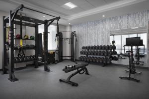 a gym with lots of equipment in a room at Home2 Suites By Hilton Big Spring in Big Spring