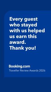 a blue picture with the words every guest who stayed with us helped us earn this at Douro4sailing in Porto