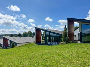 a house on a hill with a green lawn at Villas Winterberg in Winterberg