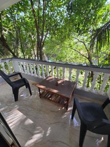 Un balcon sau o terasă la Sea Breeze Morjim