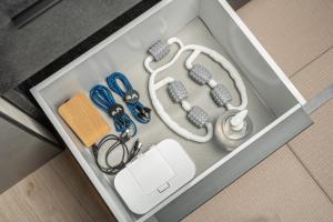 a box with several different types of electronics in it at 在-Zai- in Beppu