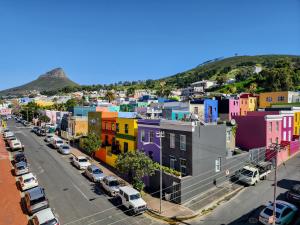 an aerial view of a city with cars parked on a street at Rouge on Rose Boutique Hotel in Cape Town