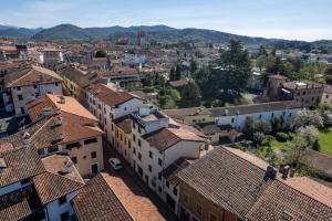 an aerial view of a city with roofs at Cjase Friûl in Cividale del Friuli