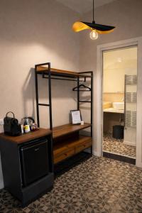 a room with a bunk bed and a mirror at Bari LandLord 71 - Private Balcony Suites in Bari +24 photos
