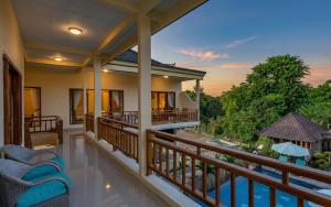 a view from the balcony of a villa at Bali Nusa Cottage in Nusa Lembongan