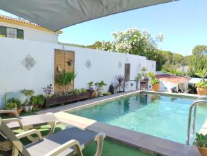a pool in the backyard of a villa at Casa Bakara in Vejer de la Frontera