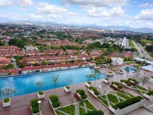 a view from the roof of a building with a swimming pool at Kita Retail Management Sdn Bhd in Bandar Baru Bangi
