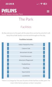 a screenshot of the parkatechisms page of the park at CJ Coastal Getaway #2 in Rhyl