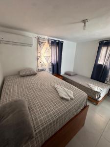 a bedroom with two beds and a chair in it at Brise Dorée de Punta Rucia in Punta Rucia