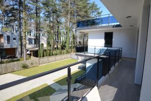 a view from the balcony of a house at Villa White Dolphin Kaprovani in Ureki