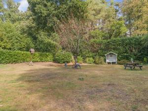 a large yard with a picnic table and a picnic table at The Lodge - Uk50409 in Bisterne +11 photos