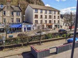 a view of a city from a bus at Airds Apartment in Oban