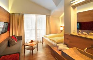 Postel nebo postele na pokoji v ubytování Hotel Schiederhof