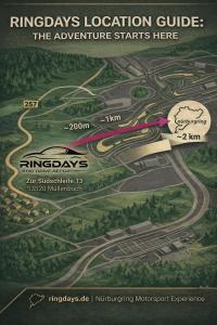 a poster of a race track with a map at Ringdays Guesthouse in Müllenbach