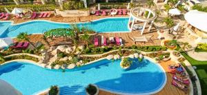 an overhead view of a pool at a resort at Harmony 20 Sveti Vlas Private Apartment 211 in Sveti Vlas
