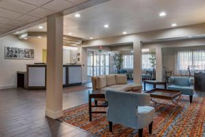 a lobby with a couch and chairs and a table at Sleep Inn & Suites Kalamazoo Southwest in Kalamazoo