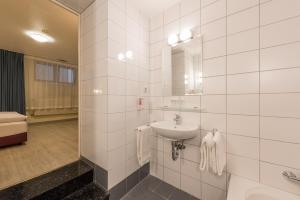 Koupelna v ubytování Hotel Windsor