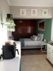 a bedroom with a bed in the middle of a room at 47atKabega in Gqeberha