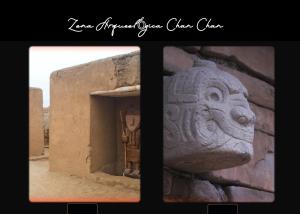 a stone sculpture of a face on the side of a building at hotel taymi in Trujillo