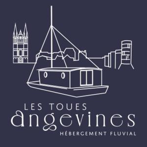 a sign with a boat and the words hes tours amsterdamhelezlez her at Les Toues Angevines in Angers
