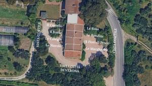 an overhead view of a map of a building at Agriturismo La Perlara - Adults Only in Verona
