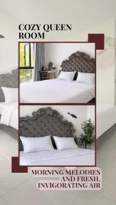 a collage of three pictures of a bedroom with a bed at Zenith Haven - Boutique Stay in Phú Quốc