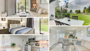 a collage of photos of a house at Ｇｏｒｇｅｏｕｓ Ｃｈｉｃ Ｂｅａｃｈ Ｆｒｏｎｔ Ｃｏｎｄｏ in Traverse City