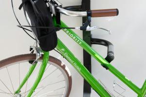 a green bike parked next to a wall at Element by Marriott San Diego Chula Vista in Chula Vista