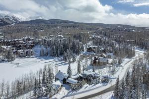 an aerial view of a resort in the snow at Benchmark Dr 101 in Telluride