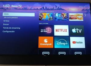 a television screen with different apps on it at Hotel Risot in Bogotá +22 photos