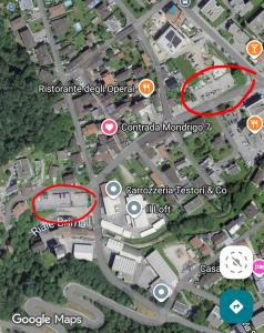 a map of the approximate location of the apartment complex at Piccolo gioiello rustico in Losone +3 photos