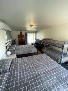 a room with four beds in a room at Saturn Parade Shack in Venus Bay